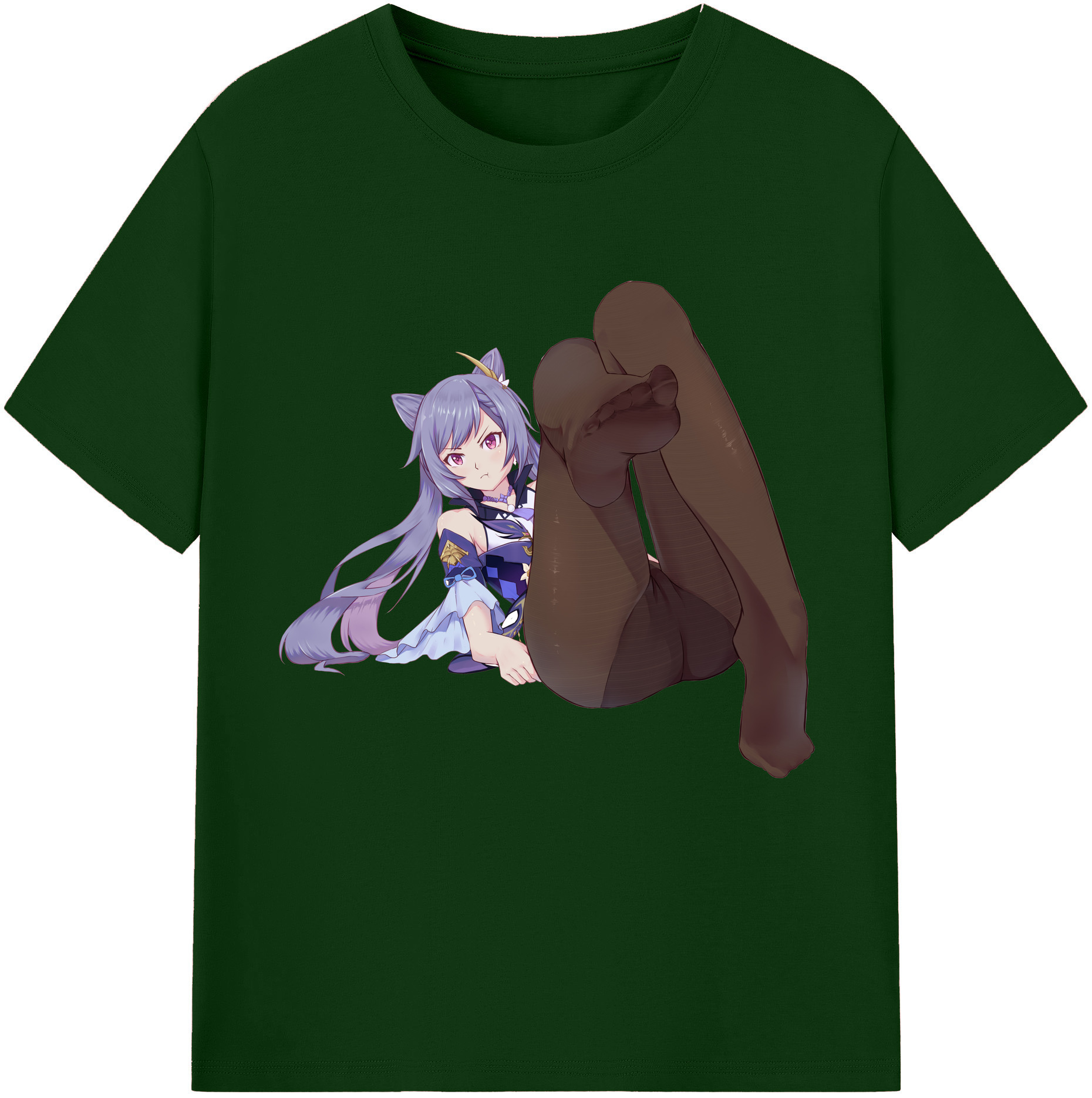 げんし神 刻晴 こくせい genshin Kokusei 綿100％半袖Tシャツ（フロントプリント）